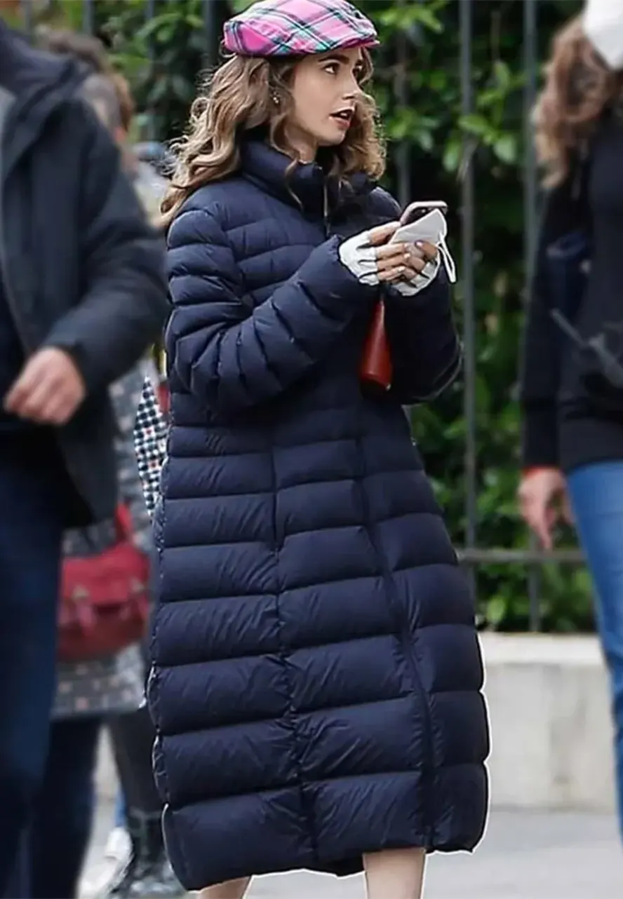 Emily In Paris S2 Lily Collins Puffer Coat